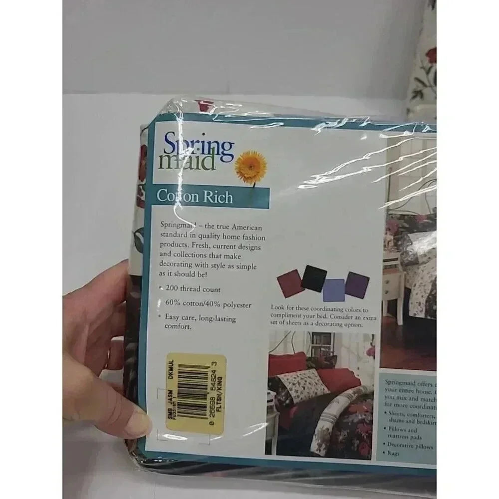 Vintage Springmaid Jasmine King Size Sheet Set New in Package Roses 200 Thread